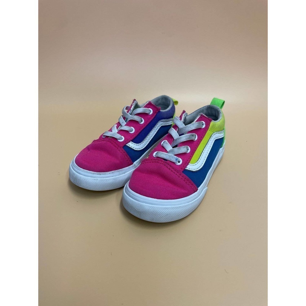 ***SOLD*** Vans Girls Old Skool Multicolor Round Toe Low Top Lace Up Size 9 - Picture 2 of 7